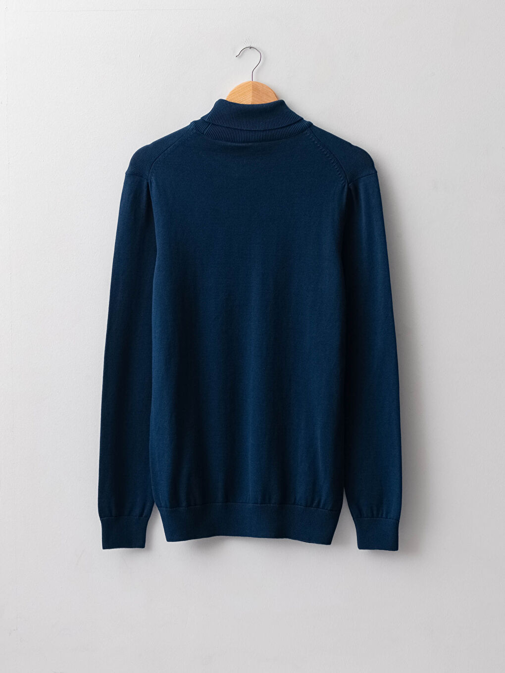 سترة تريكو كم طويل رفيع ياقة هاي نيك للرجال-6