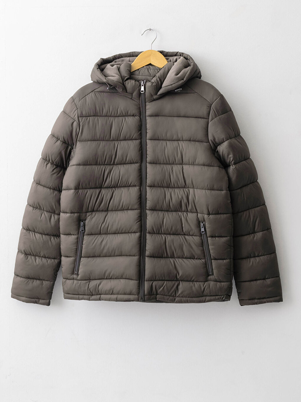 Толстый Мужской Надувной Пуховик С Большим Формованным Капюшоном