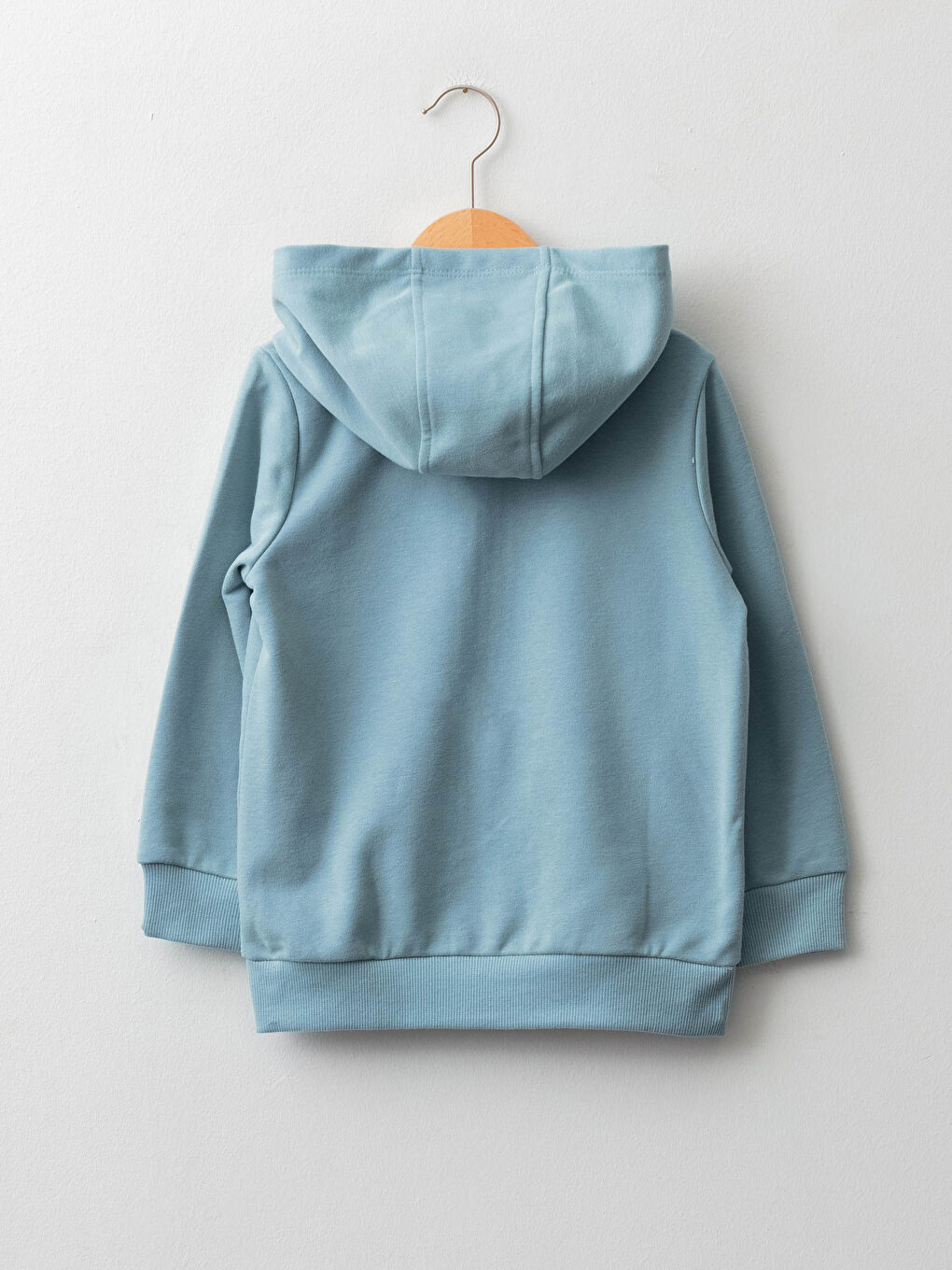LCW Kids Hooded Basic Long Sleeve Girls' Zippered Sweatshirt -W11495Z4-GG3