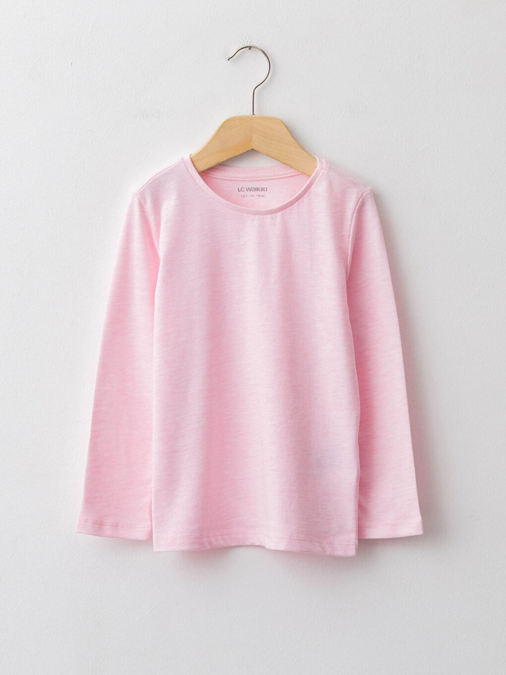 LCW Kids Crew Neck Basic Long Sleeve Girls' T-Shirt -W11503Z4-E6R