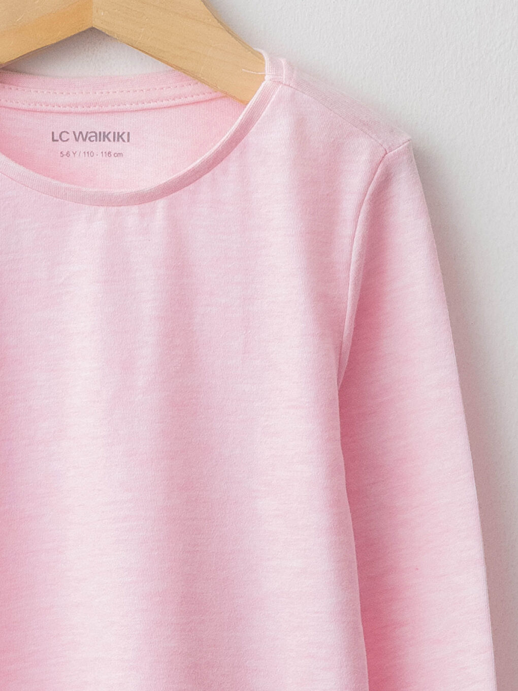 LCW Kids Crew Neck Basic Long Sleeve Girls' T-Shirt -W11503Z4-E6R