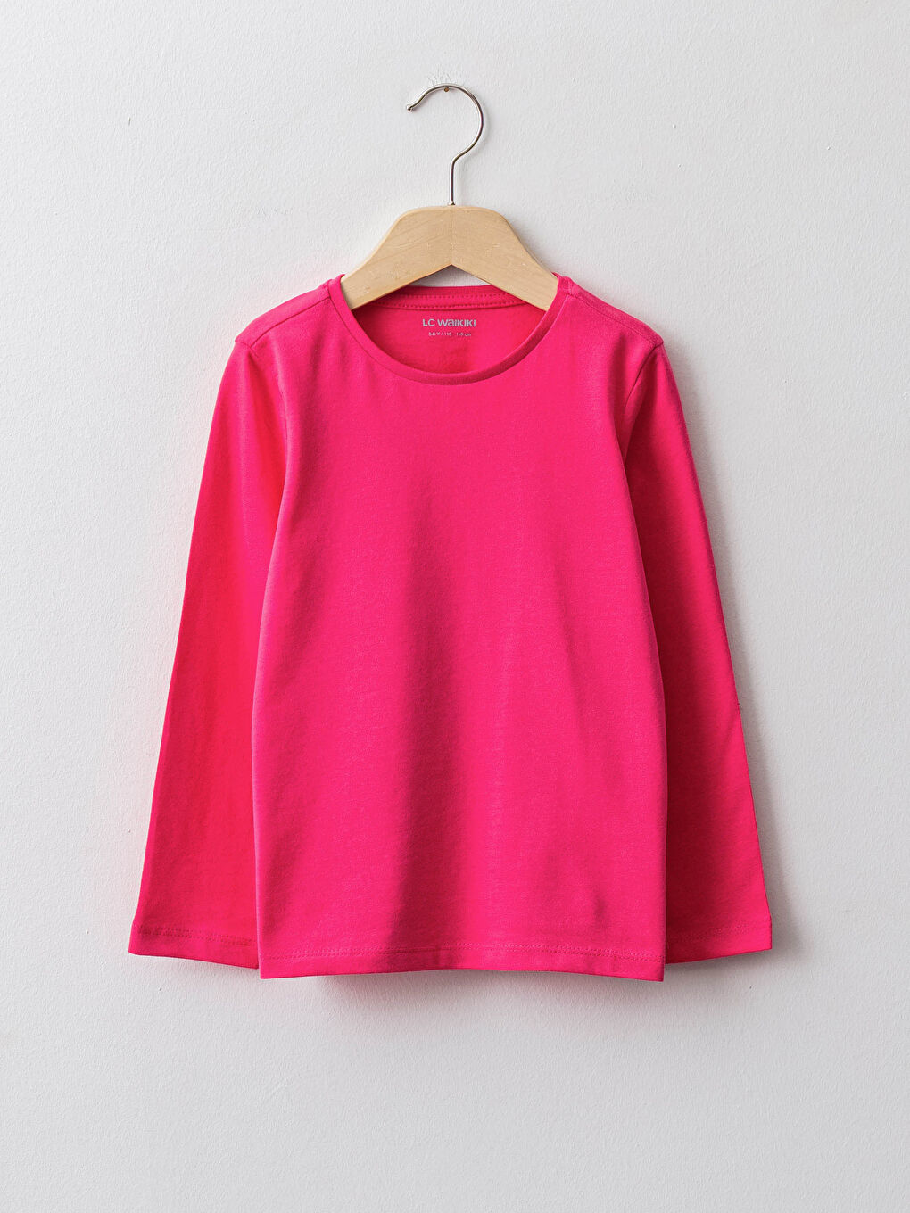 LCW Kids Rundhalsausschnitt Basic Langarm T-Shirt für Mädchen -W11503Z4-H6W