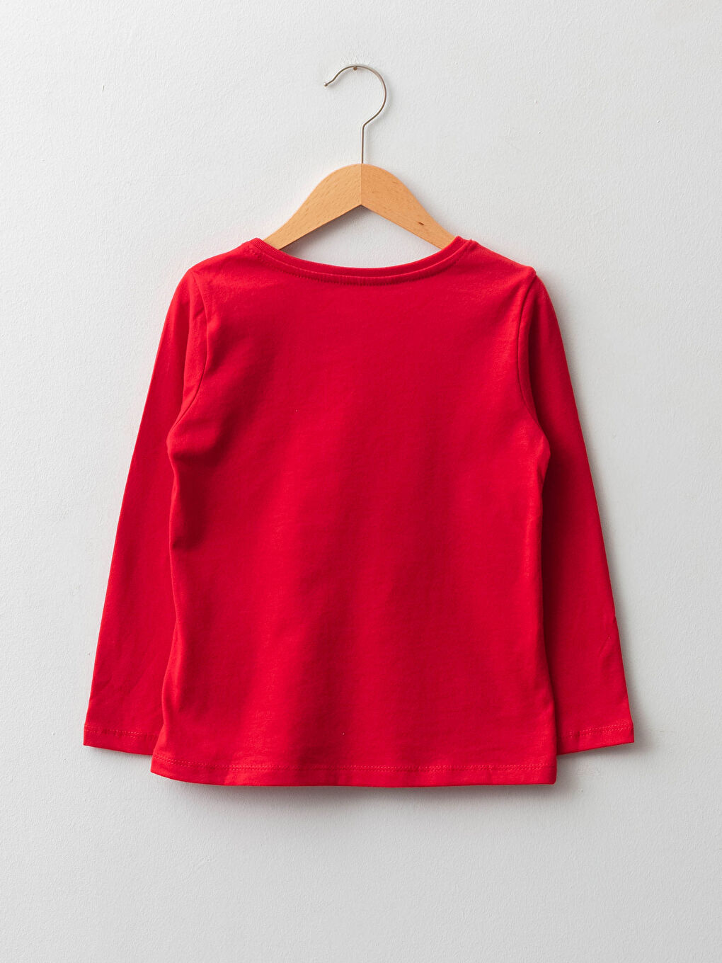 Crew Neck Basic Long Sleeve Girls' T-Shirt-1