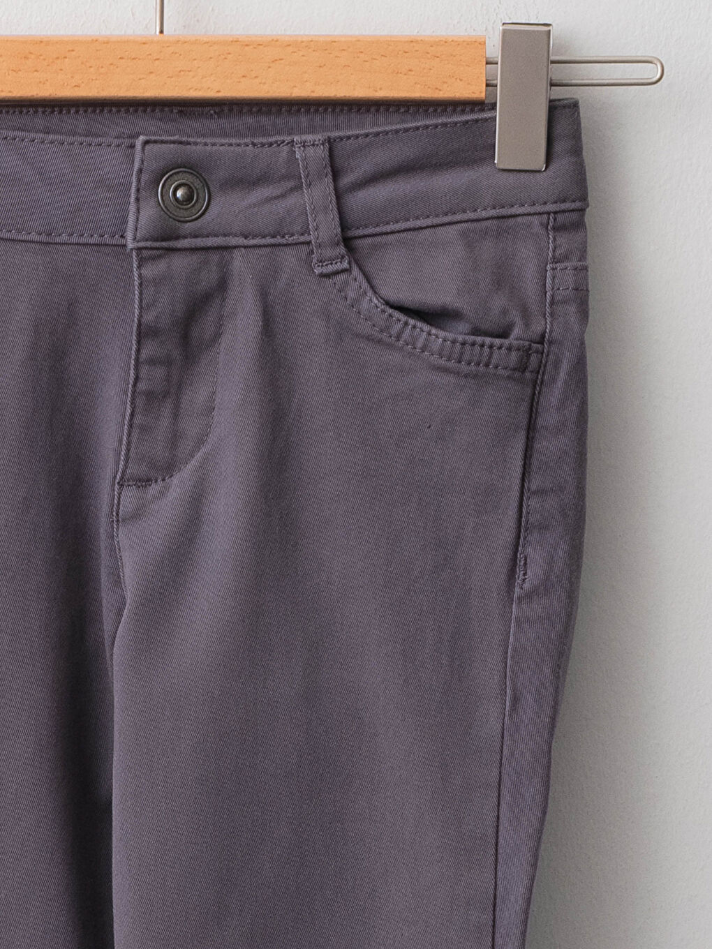 Slim Fit Gabardine Girl Trousers-2