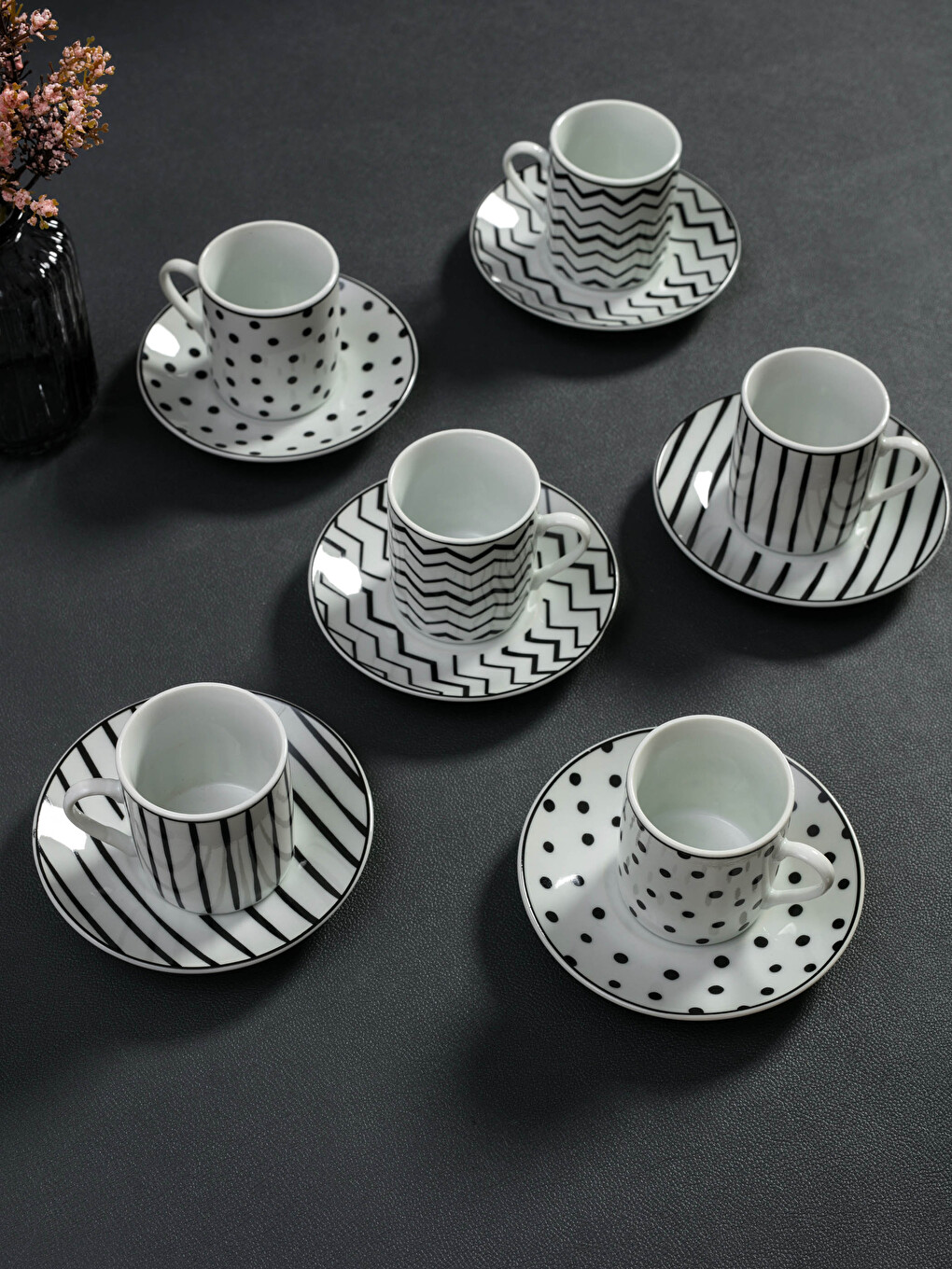 LCW HOME Printed Porcelain Turkish Coffee Cup Set Of 6 80 Ml ...