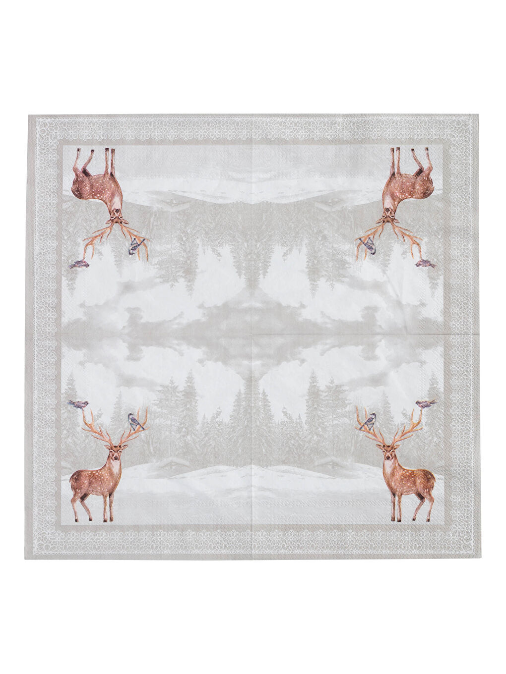 Коледни Тематични Отпечатани Хартиени Салфетки 20 Бр 33x33 См-2