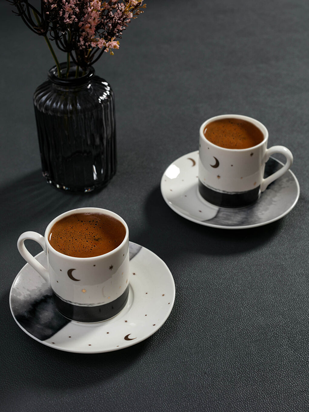 Printed Porcelain Turkish Coffee Cup Set of 2 5x5 Cm