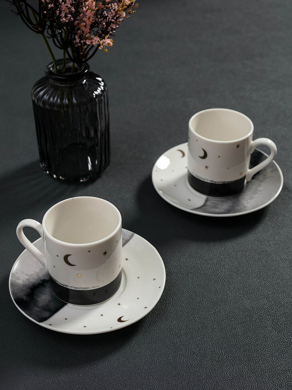 Printed Porcelain Turkish Coffee Cup Set of 2 5x5 Cm-1