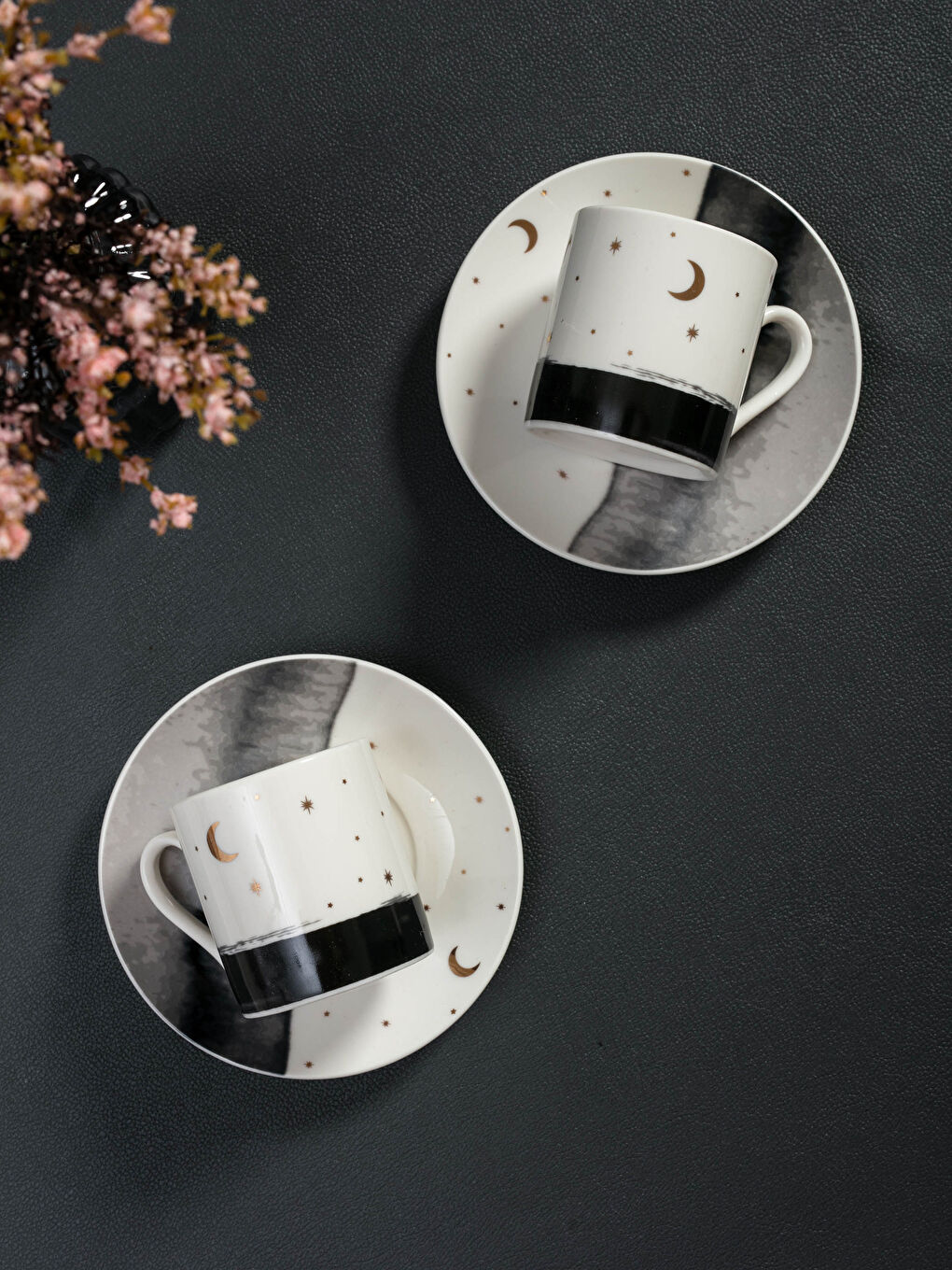 Printed Porcelain Turkish Coffee Cup Set of 2 5x5 Cm-2
