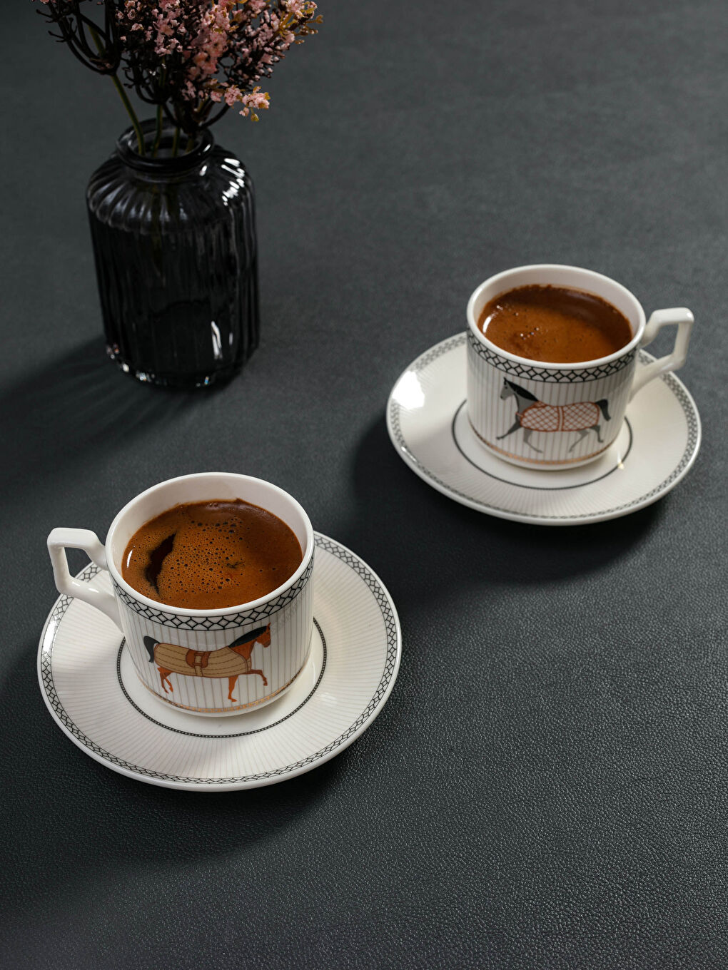 LCW HOME Štampani porcelanski set za tursku kafu od 2 šoljice 90 ml -W11712Z8-F9C