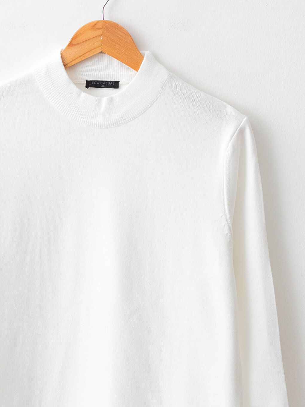 Ekru Yarım Balıkçı Yaka Uzun Kollu Erkek Triko Kazak-7