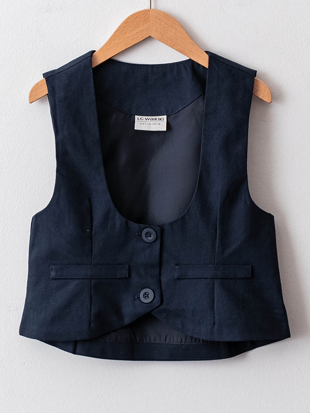 LCW Kids Изчистена жилетка от габардин за момиче -W11763Z4-HRC