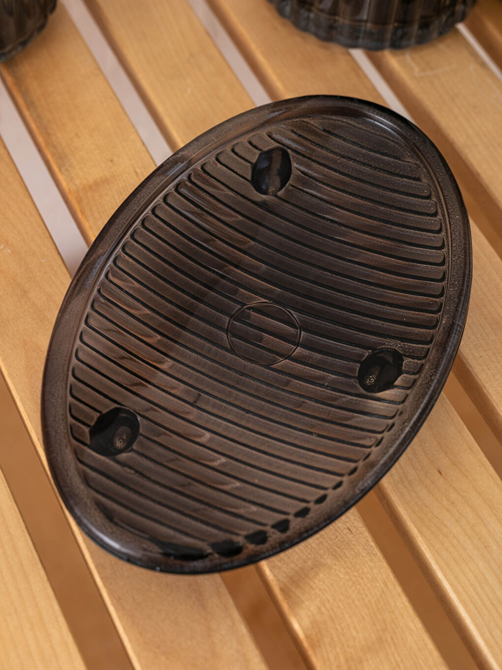 Antrasit Cam Banyo Seti 3'lü-2