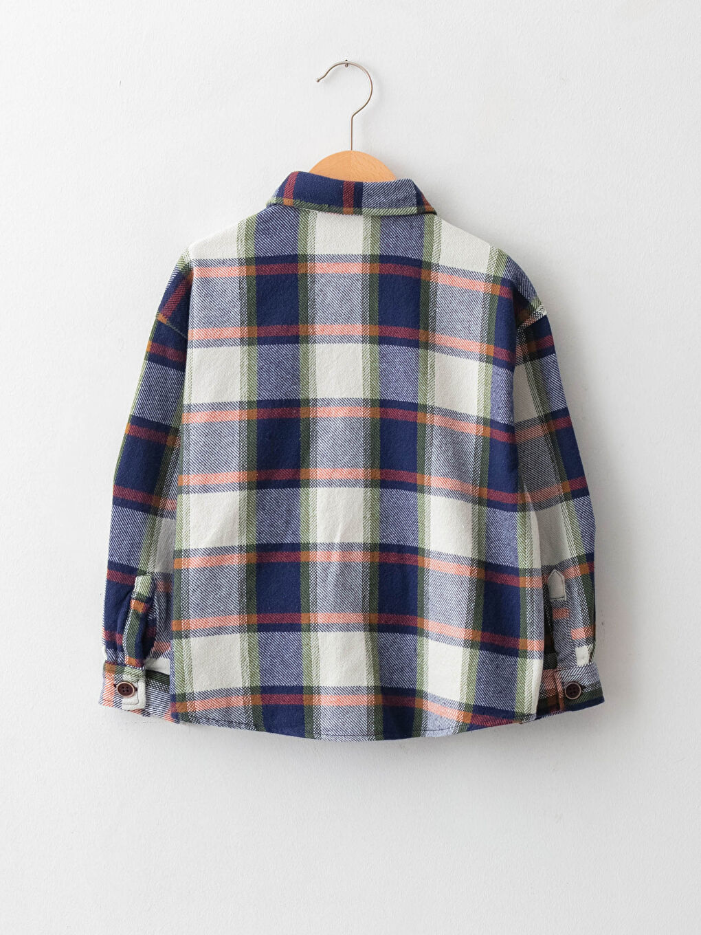 Haki Ekose Uzun Kollu Erkek Çocuk Oduncu Gömlek-5