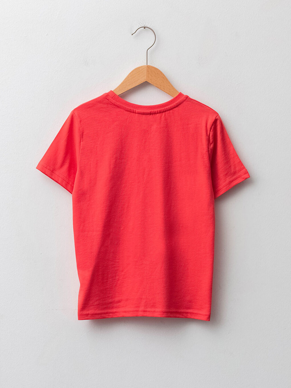 Kırmızı Bisiklet Yaka Basic Kısa Kollu Erkek Çocuk Tişört-1