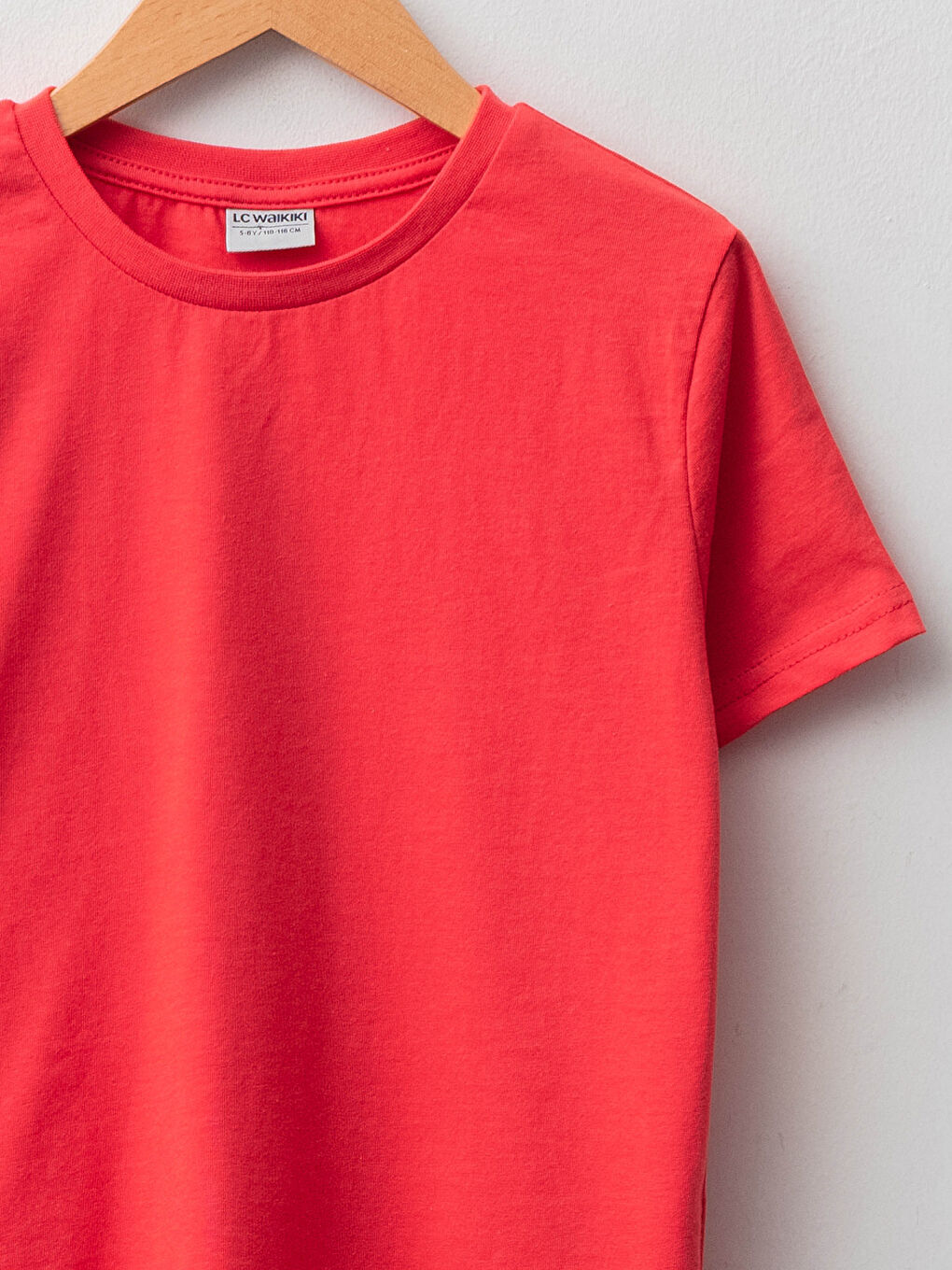 Kırmızı Bisiklet Yaka Basic Kısa Kollu Erkek Çocuk Tişört-2