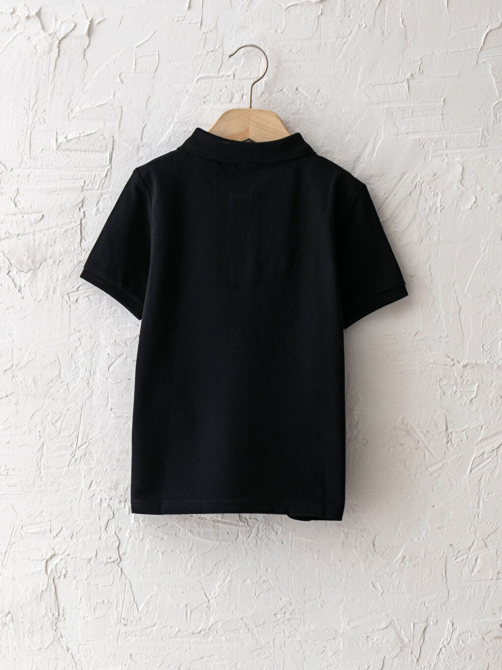 Polo Neck Basic Short Sleeve Boys' T-Shirt-1