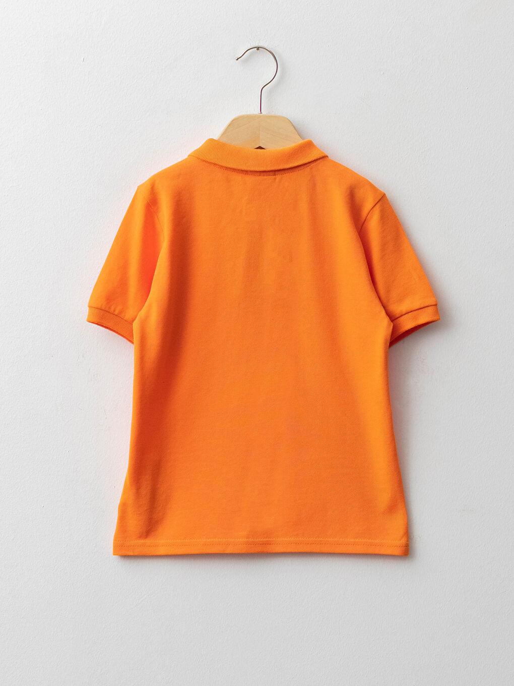 Polo Neck Basic Short Sleeve Boys' T-Shirt-1