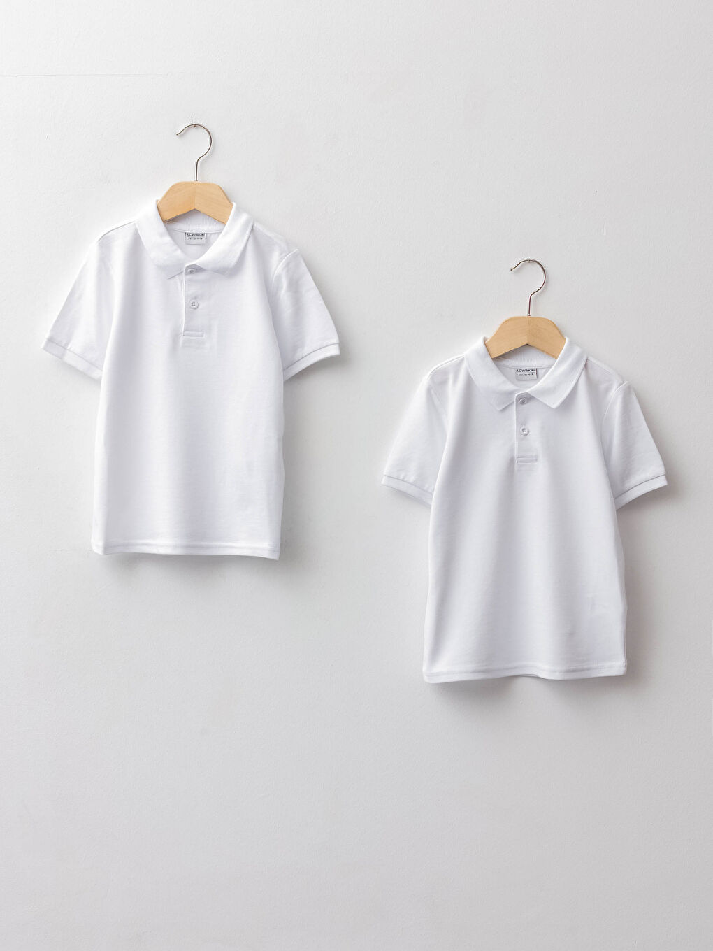 تيشيرت ياقة بولو سادة كم قصير قطن أولاد - عبوة 2