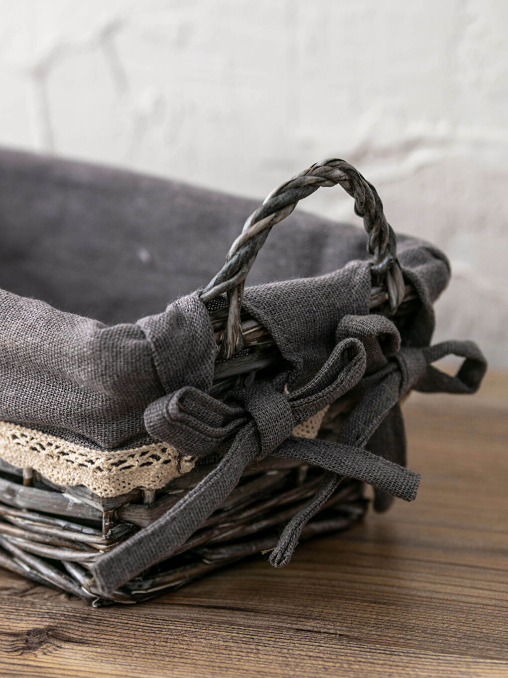 Straw Organizer Basket 25x13x9 Cm-2