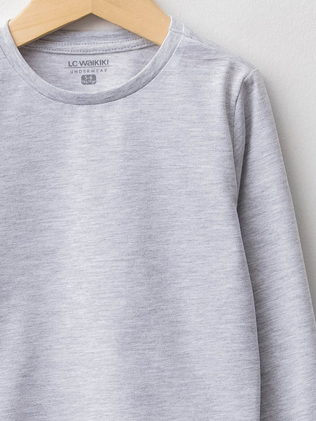 Crew Neck Long Sleeve Boy Undershirt 2-pack-2