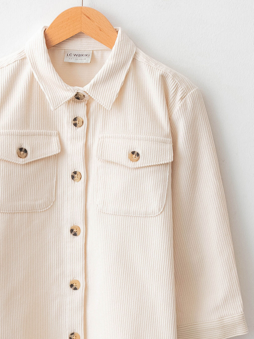 Basic Long Sleeve Velvet Girl Shirt-2