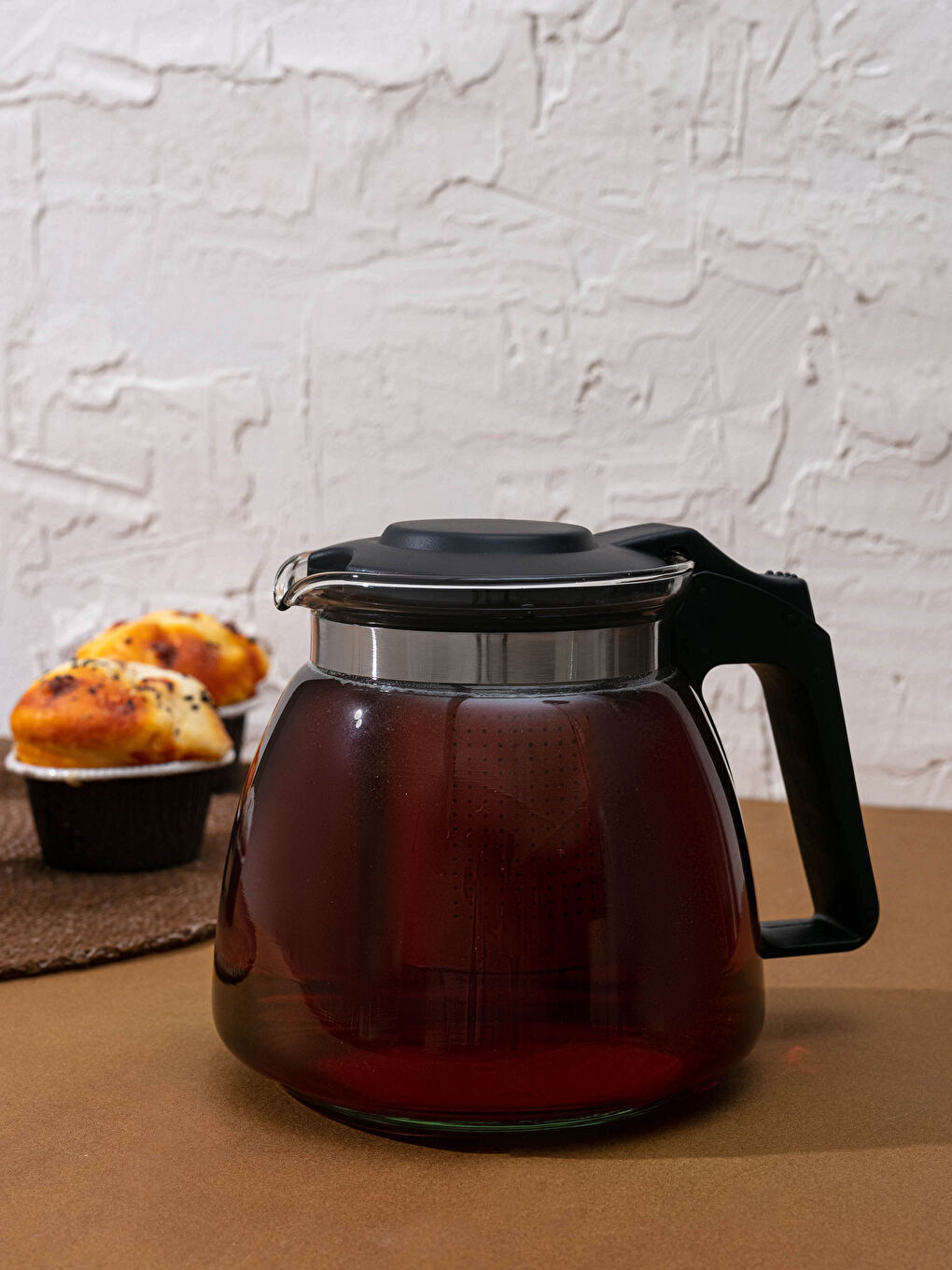 ابريق شاي زجاجي مع مصفاة 900 مل