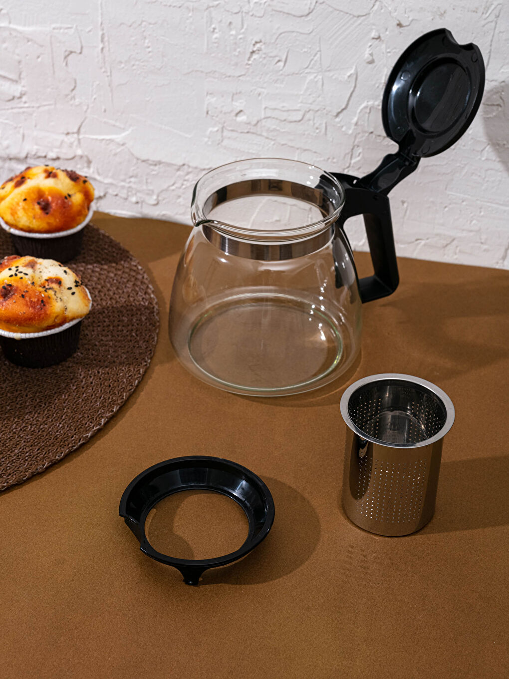 ابريق شاي زجاجي مع مصفاة 900 مل-2