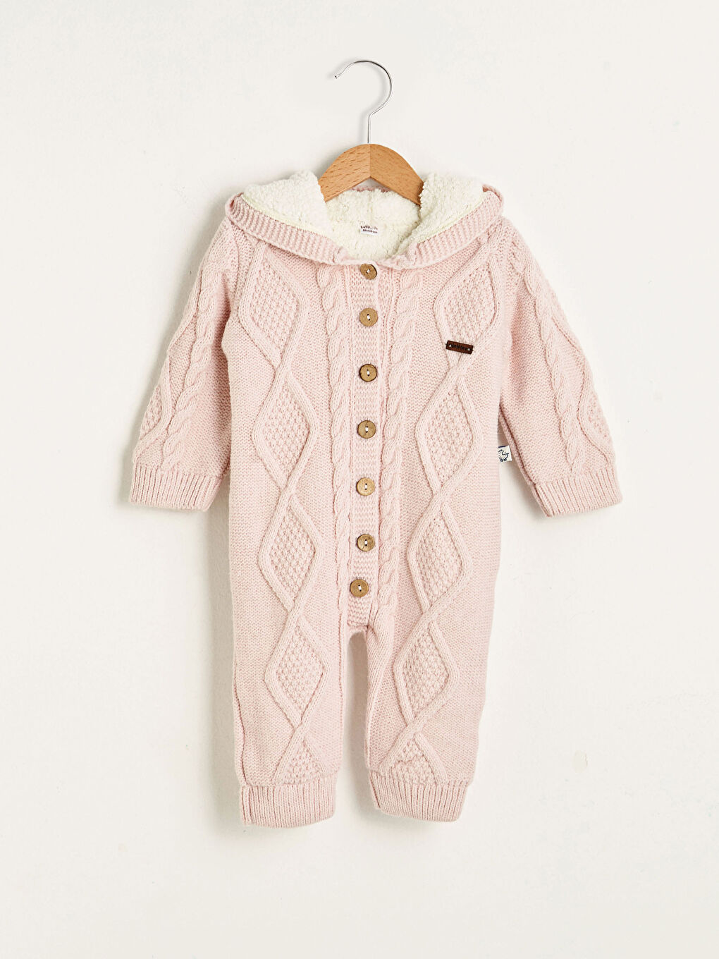 Combinaison en Tricot pour Bébé Garçon À Capuche et À Motifs