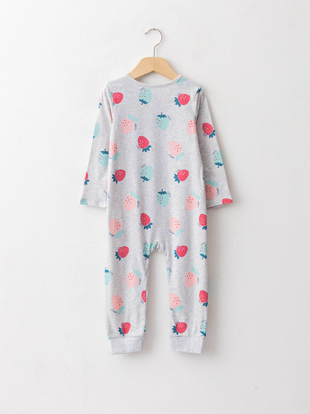 بيبيبي ياقة دائرية كم طويل مطبوع قطن سلوبيت بنات رضع-1