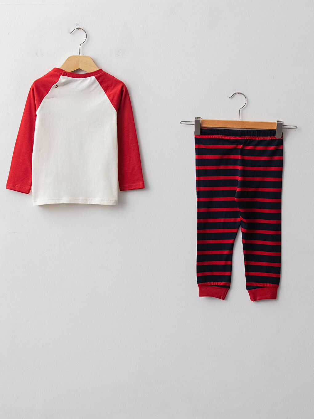 LCW baby Bisiklet Yaka Uzun Kol Baskılı Erkek Bebek Pijama Takımı -W12550Z1-FDJ