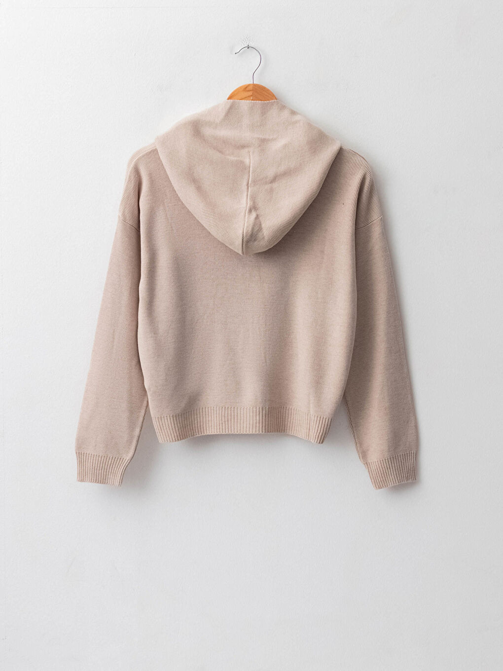 Свитер Женский Трикотажный С Длинным Рукавом С Капюшоном-6