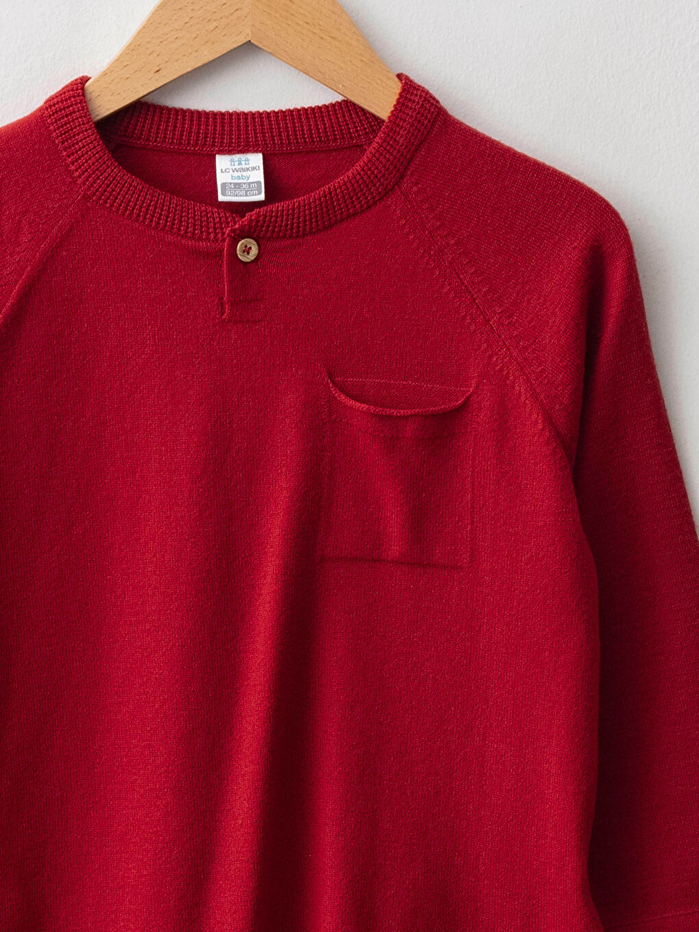 Kırmızı Bisiklet Yaka Uzun Kollu Erkek Bebek Triko Kazak-2