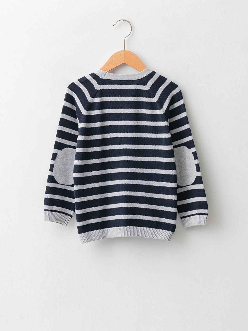 سترة قطن عنق V كم طويل طفل صغير محبوك-1