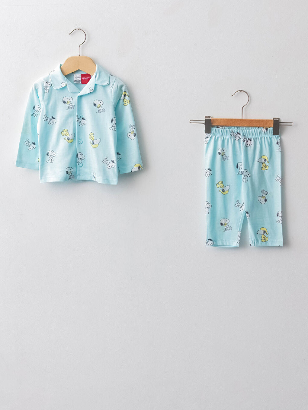 Ensemble de pyjama bébé garçon imprimé Snoopy à manches longues col rond