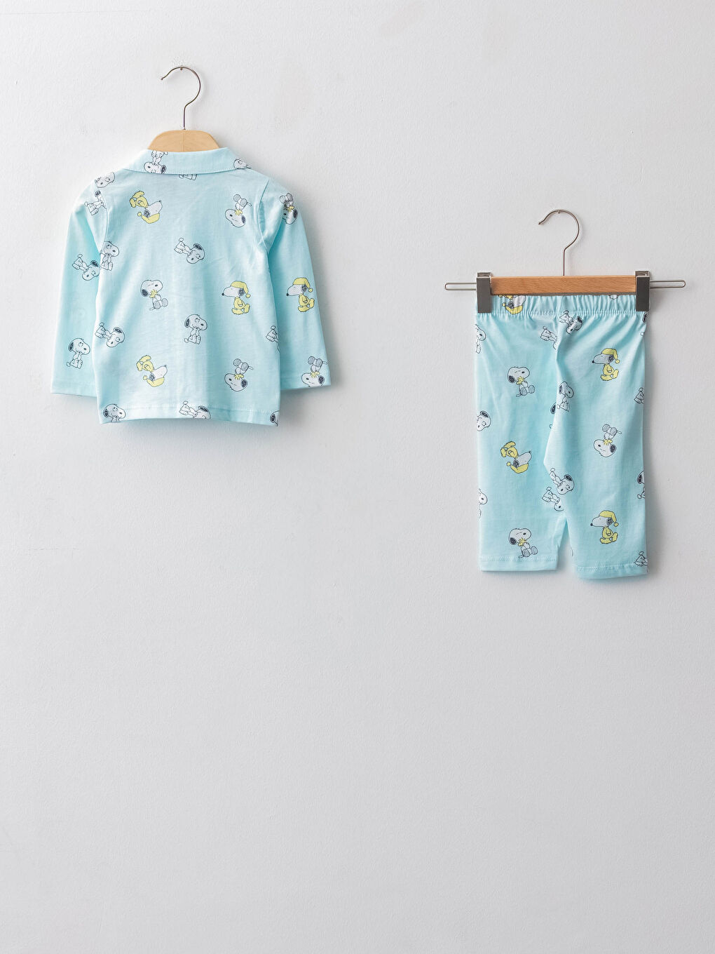 Ensemble de pyjama bébé garçon imprimé Snoopy à manches longues col rond-1