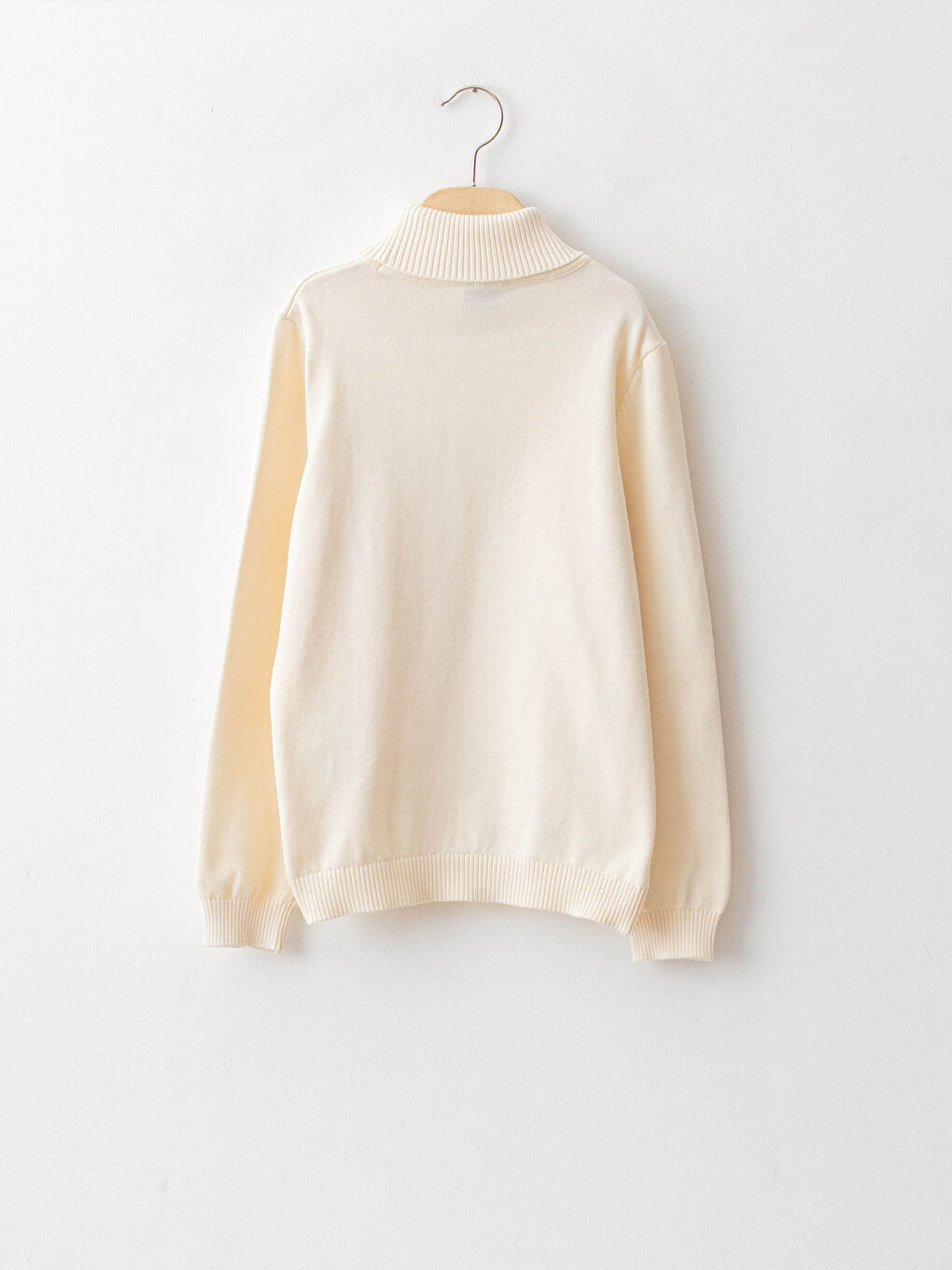 Basic Turtleneck Long Sleeve Boy's Slim Knitwear Sweater-1