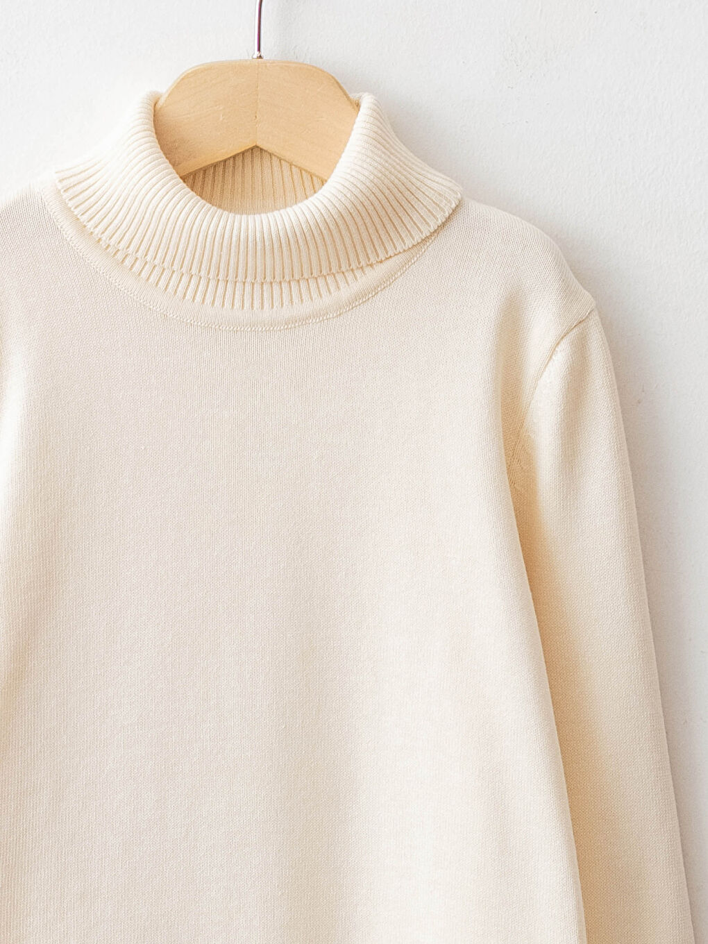 Basic Turtleneck Long Sleeve Boy's Slim Knitwear Sweater-2