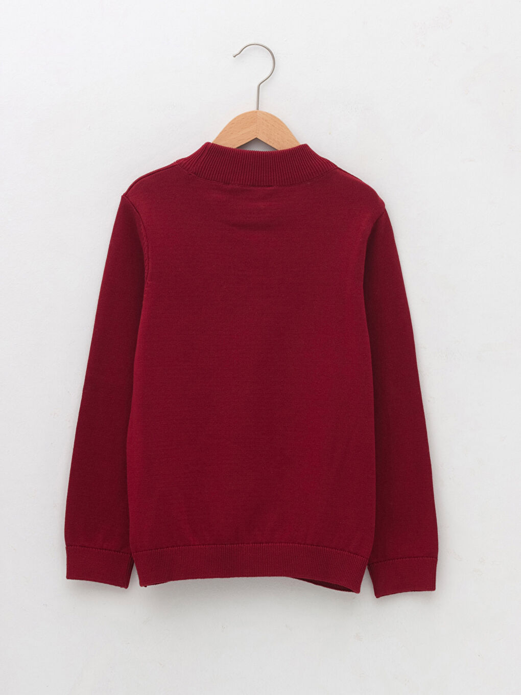 Basic Turtleneck Long Sleeve Boy's Slim Knitwear Sweater-1