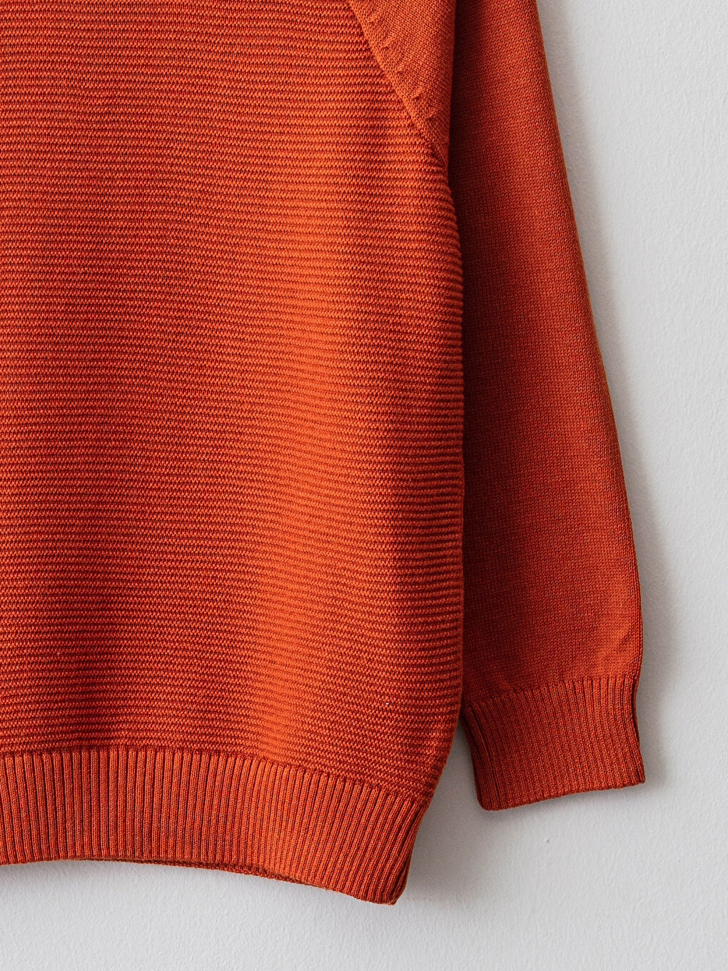 Crew Neck Basic Long Sleeve Boy Thin Tricot Sweater-2