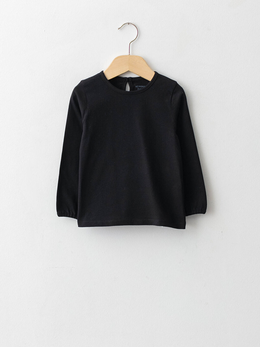 LCW baby Crew Neck Long Sleeve Basic Baby Girl T-shirt -W13379Z1-CVL