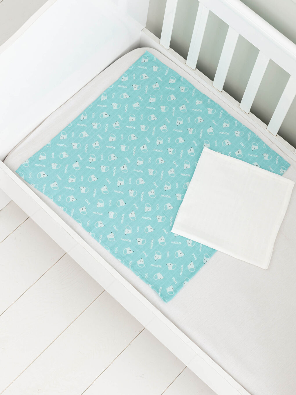 LCW baby Lot de 2 Châles Mousseline Imprimés pour Garçon Bébé -W13622Z1-G48