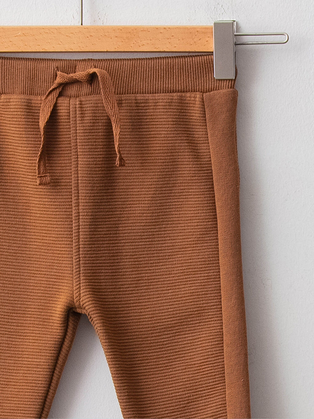 Elastic Waist Basic Cotton Trousers 2 Pieces-2