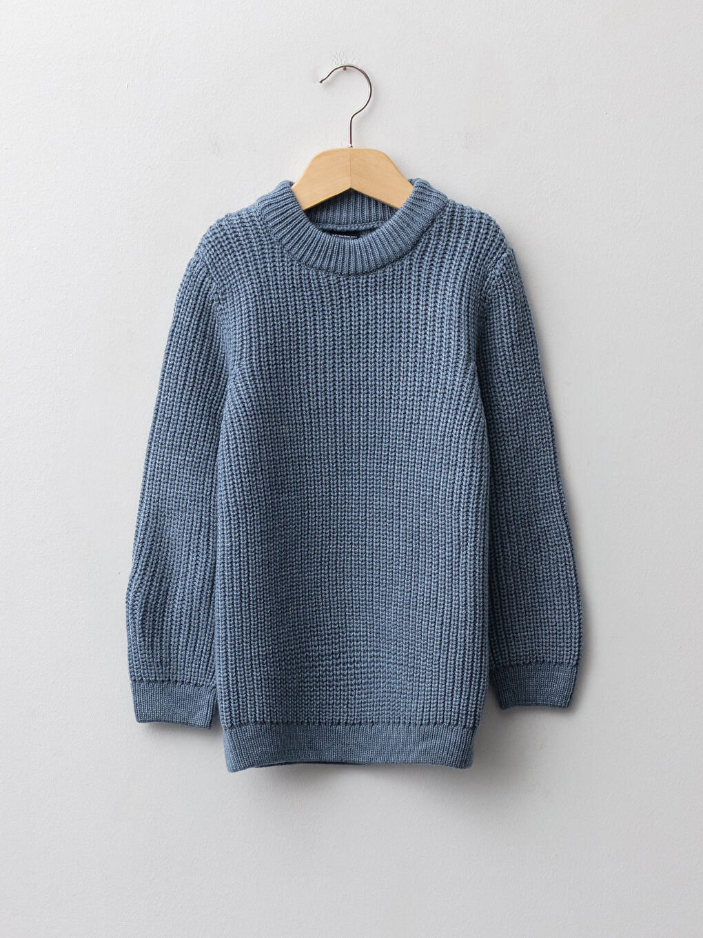Crew Neck Basic Long Sleeve Boys' Knitwear Sweater-4