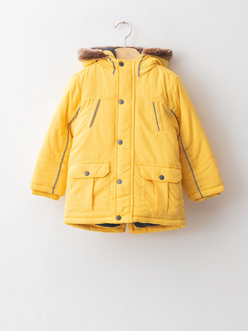 LC Waikiki Hooded Long Sleeve Basic Baby Boy Zippered Coat