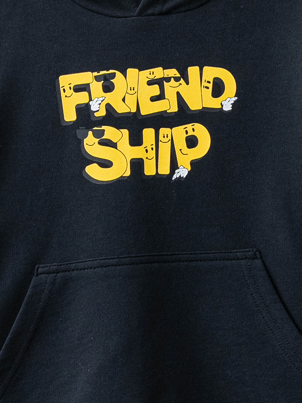 Antrasit Kapüşonlu Baskılı Uzun Kollu Erkek Çocuk Sweatshirt-2