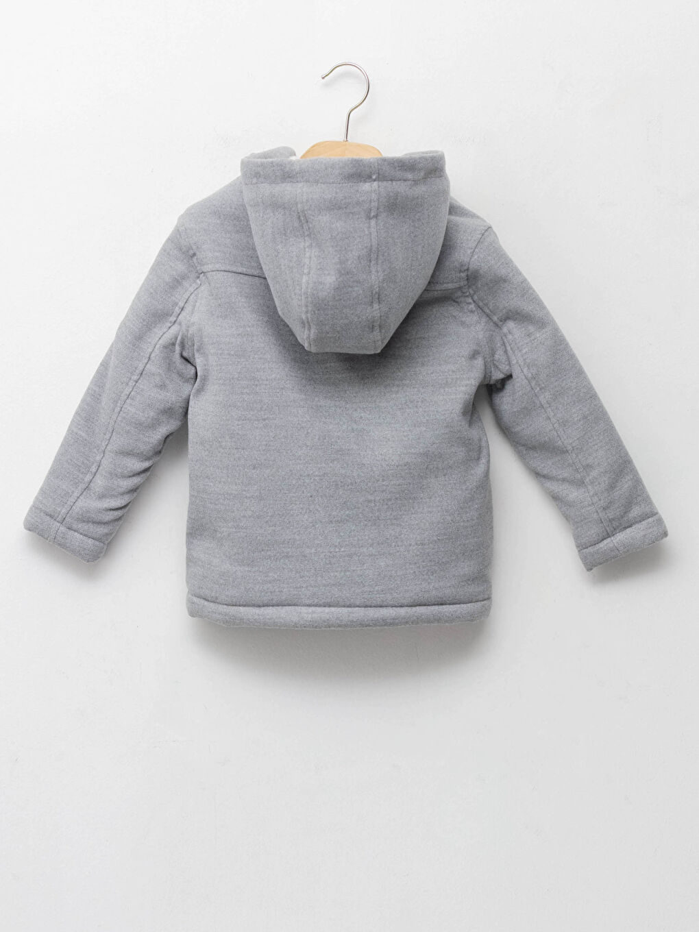Hooded Basic Long Sleeve Baby Boy Coat-1