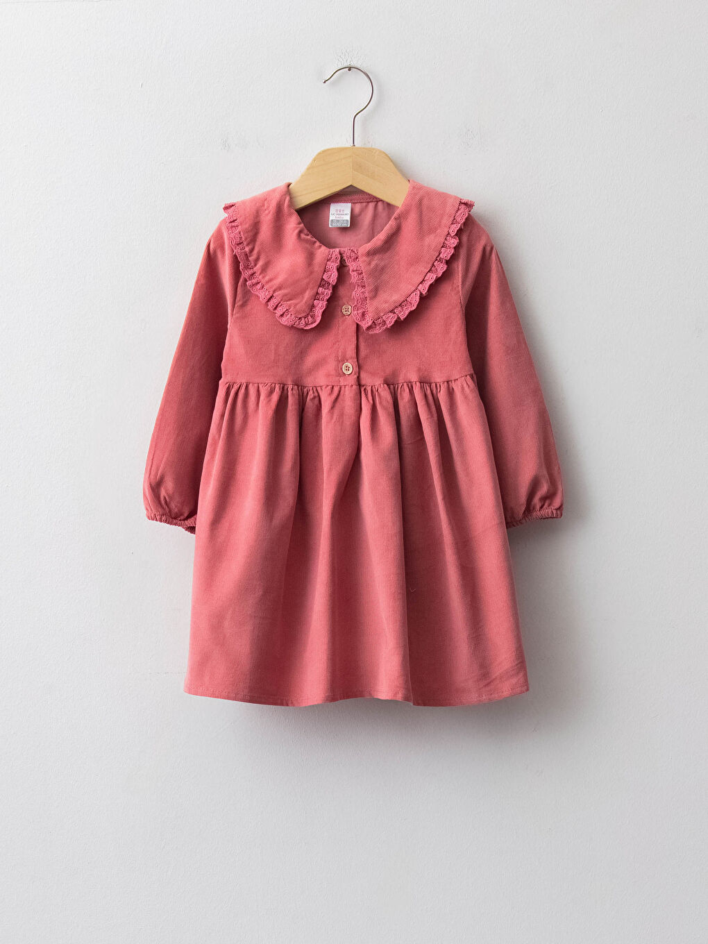 Baby Collar Long Sleeve Cotton Velvet Baby Girl Dress