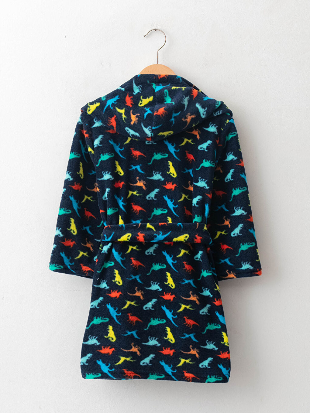 LCW Kids Hooded Patterned Long Sleeve Fleece Boys Dressing Gown -W14380Z4-LSJ