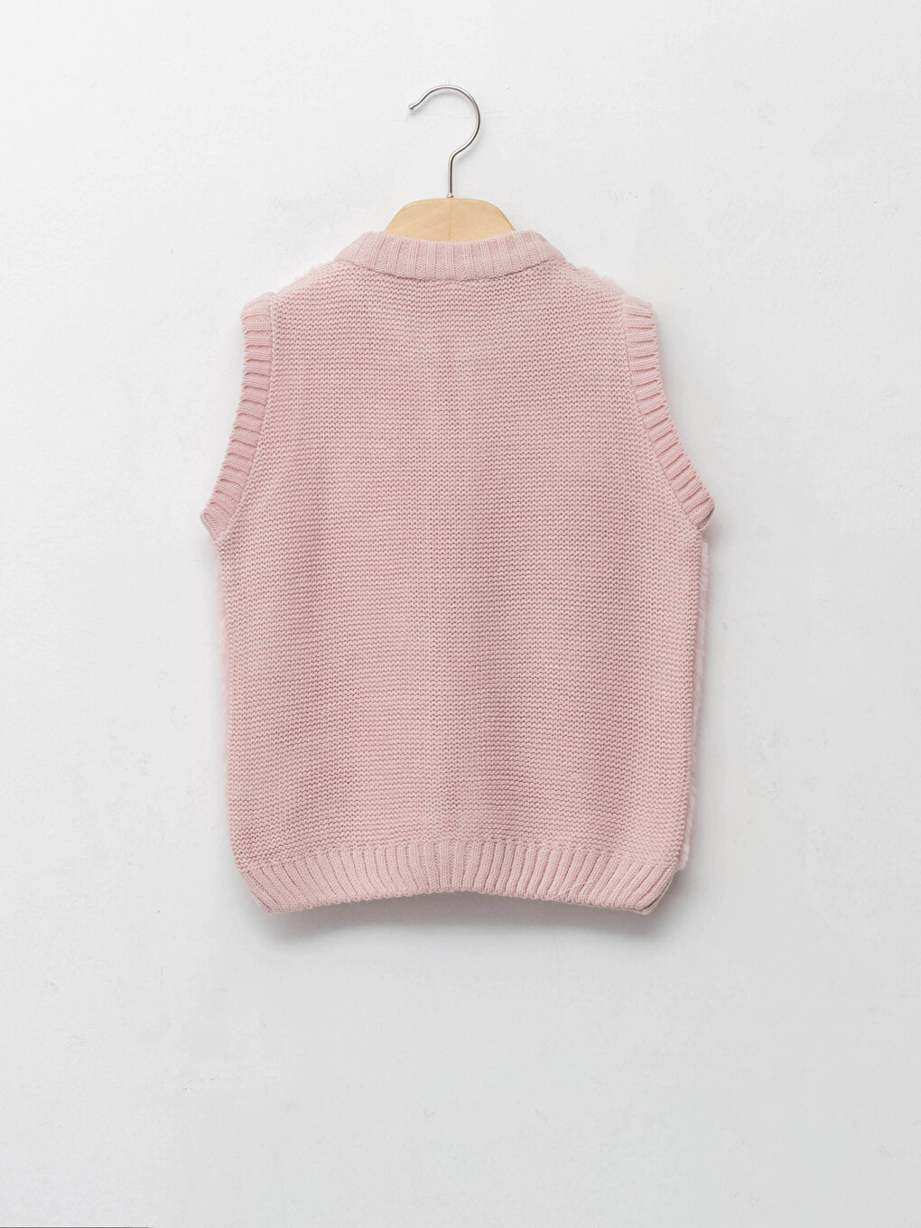 Crew Neck Basic Girl Tricot Vest-1